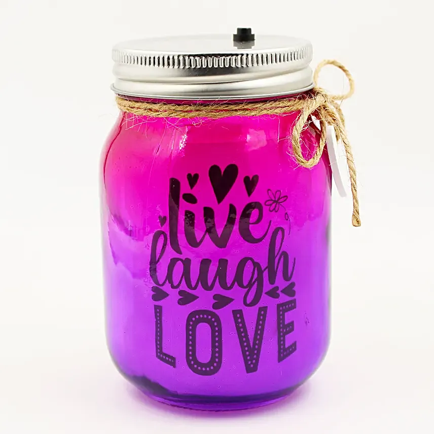 LED Live Love Laugh Quote Mason Jar:Send Home Decor Gifts