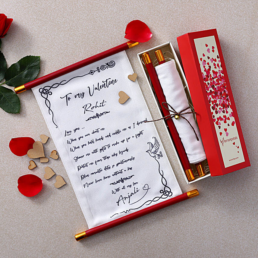 Personalised Love Message Scroll