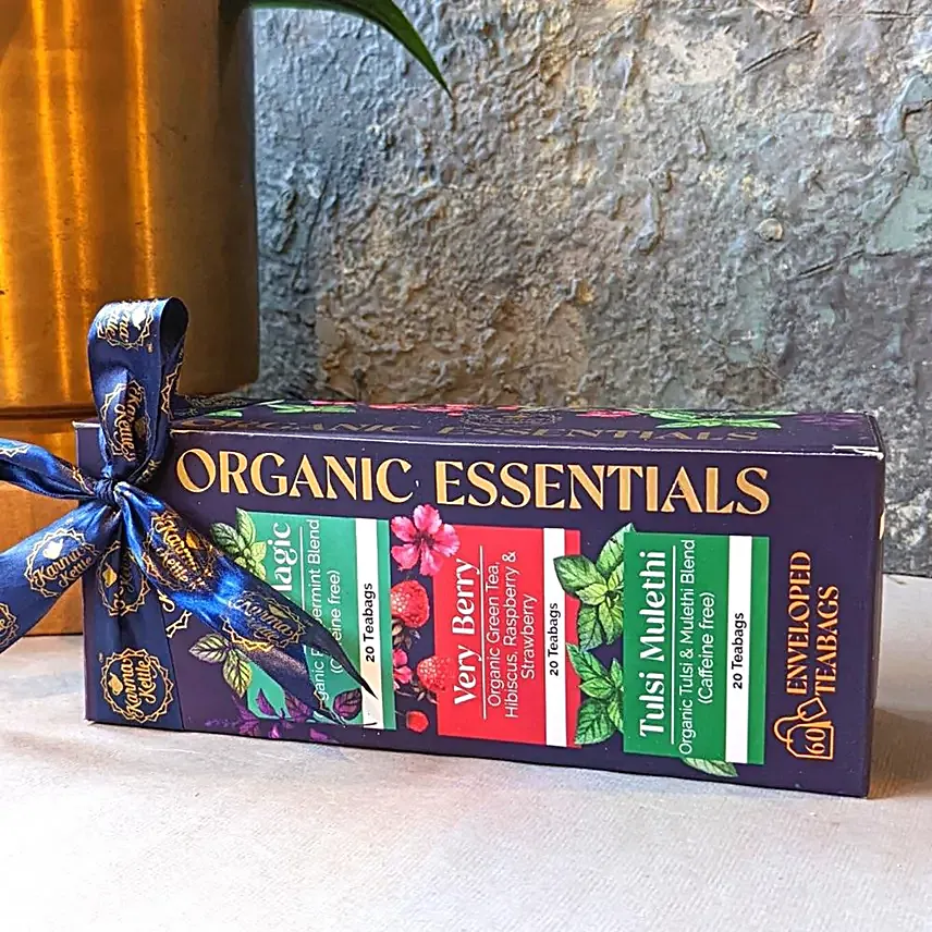 Organic Essentials Tea Collection 3 Flavours:Tea Gift Hampers