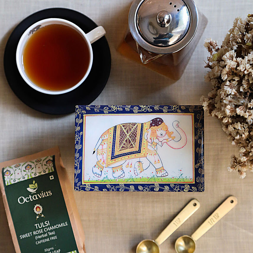 Octavius Tulsi Sweet Rose Chamomile Herbal Tea:Birthday Gift For Grandfather