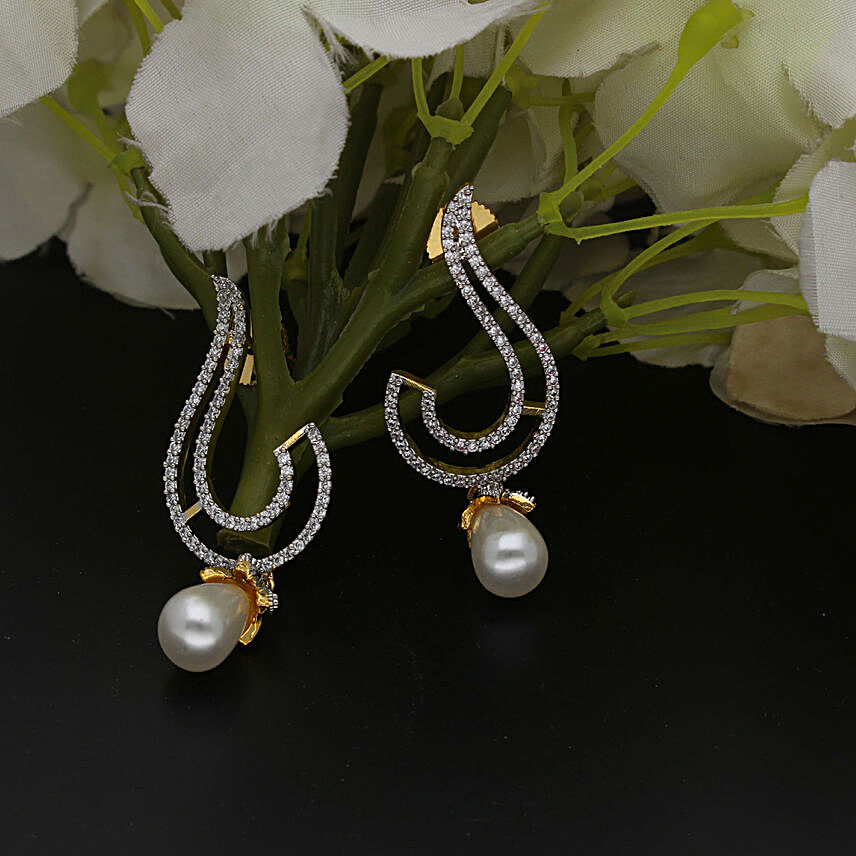 Vivid Pearl Drop Earrings
