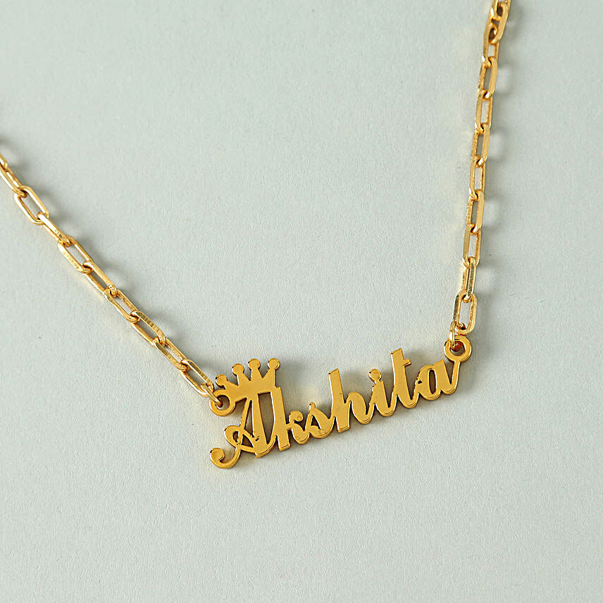 Buy Send Personalised Name Crown Necklace Online FNP