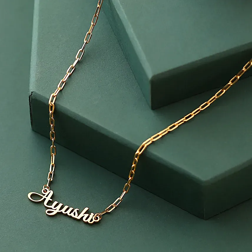 Personalised Name Golden Necklace:Personalised Fashion Accessories