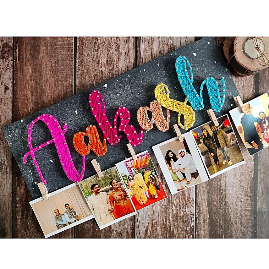 Personalised Multicoloured Cursive Nameplate