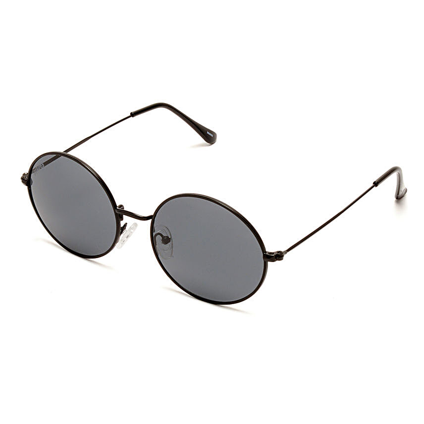 Roadies Stylish Oval Sunglasses Black:Sunglasses