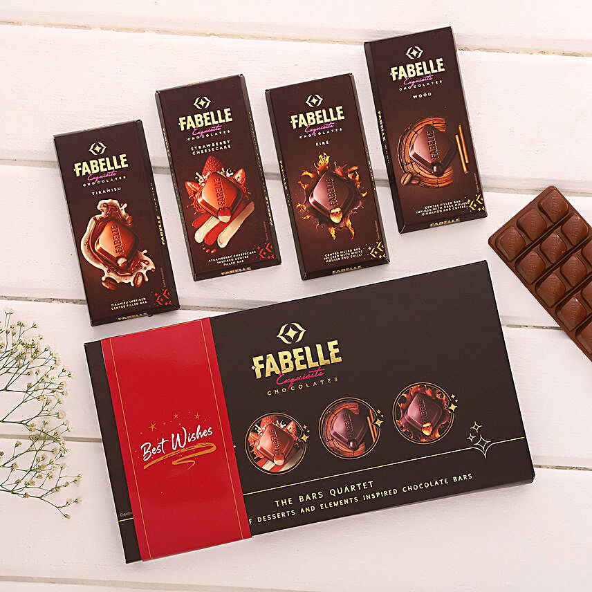 Fabelle Best Wishes Red Chocolate Pack Of 4