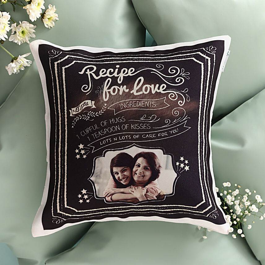 Love Recipe Personalised Mothers Day Cushion:Mothers Day Personalised Cushions
