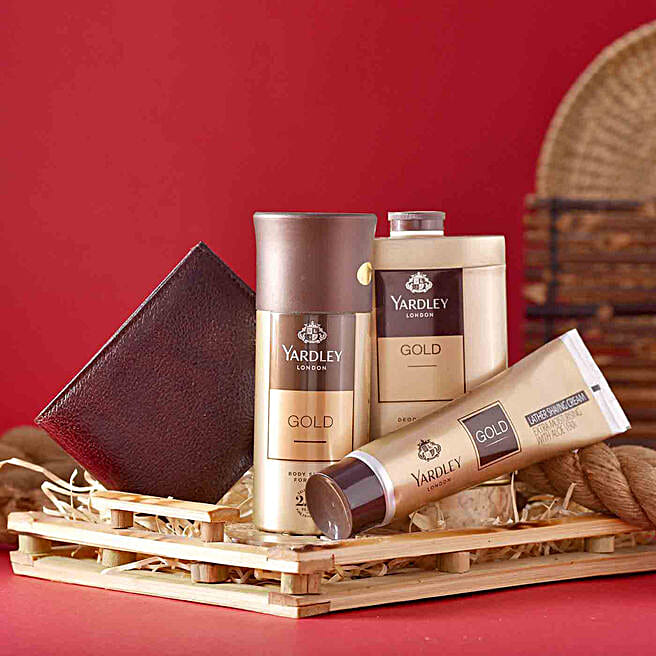 Buy/Send Exclusive Leather Wallet & Yardley Grooming Kit Online FNP