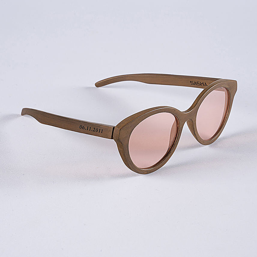 Juruti Handcrafted Pink Lens Sunglasses