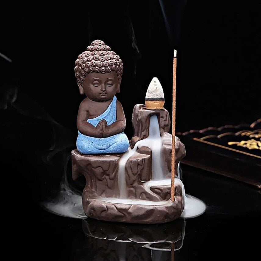 Blue Buddha Back-Flow Smoke Fountain