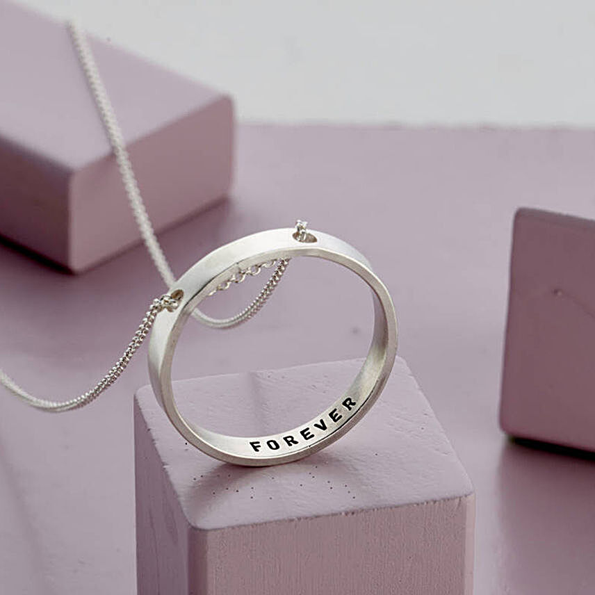 Personalised Embossed Ring Pendant:Personalised Accessories