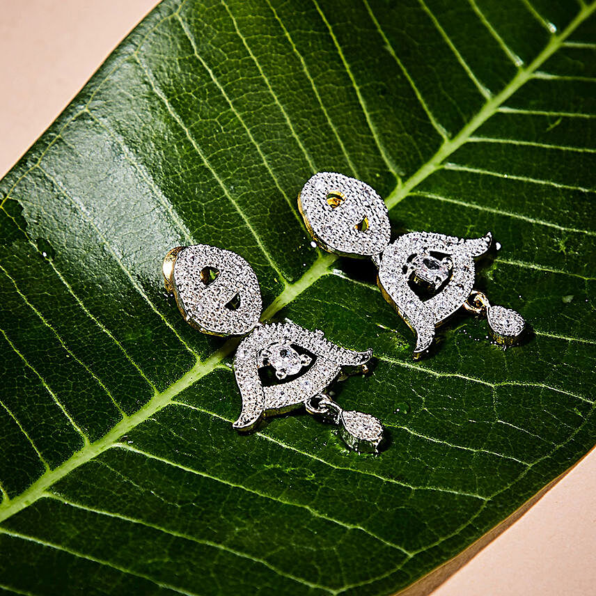 Handcrafted Bell Shaped Diamond Earrings
