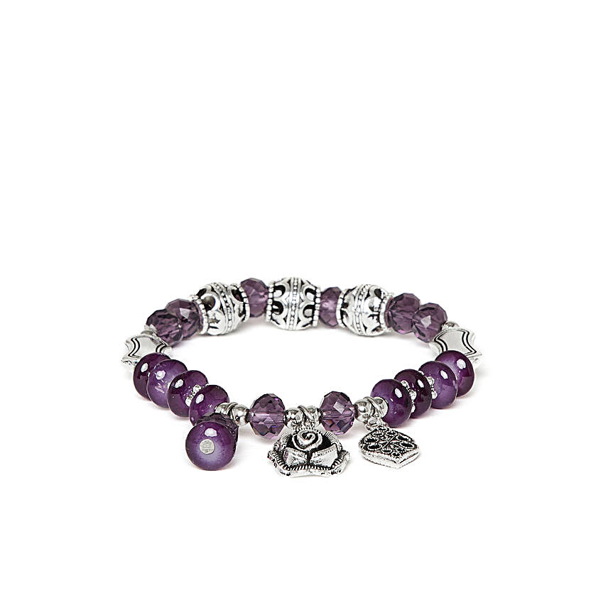 Online Bracelet with Purple Beads:Send Gifts to Jalgaon
