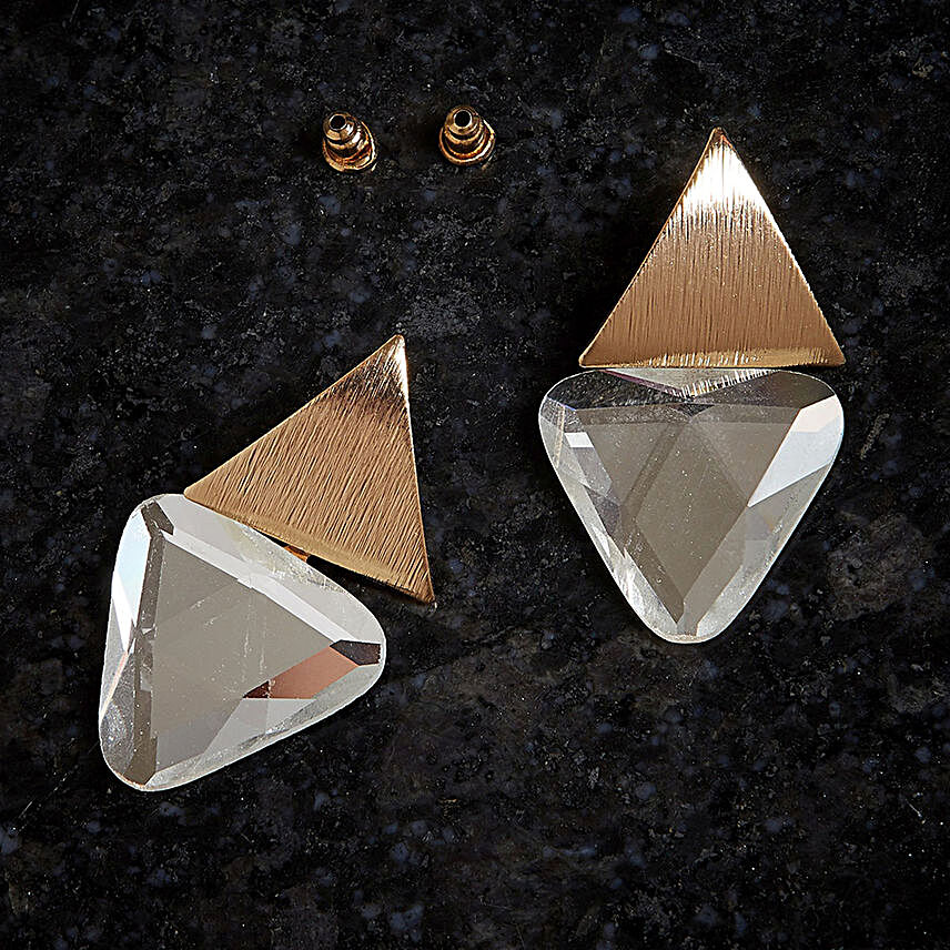 Sleek Triangular Drop Earrings