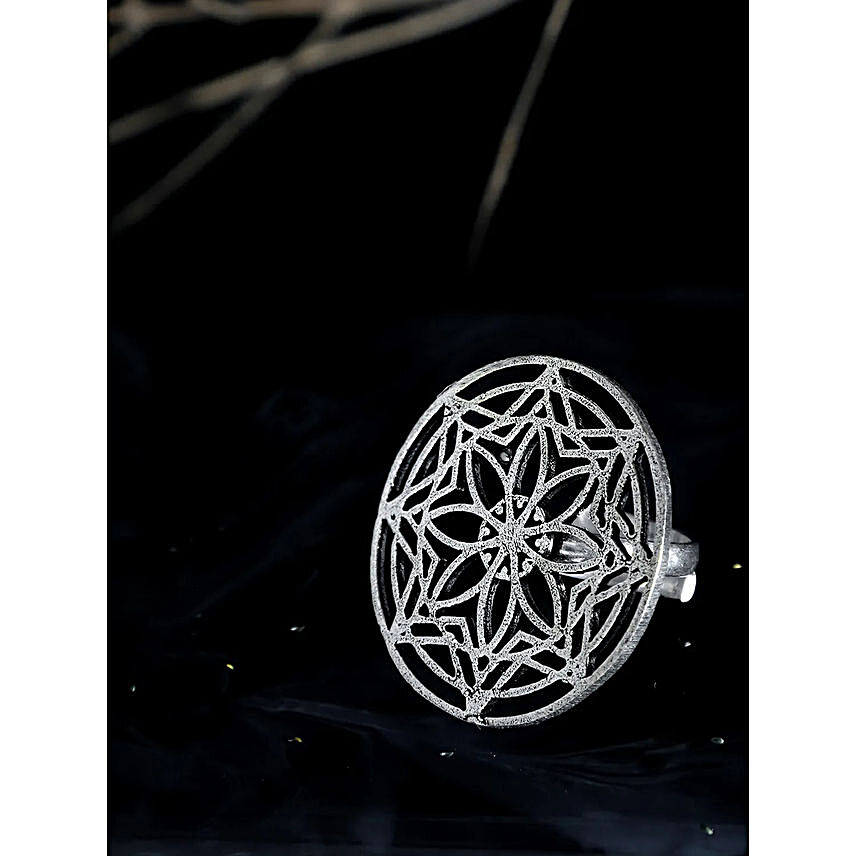 Classic Adjustable Oxidized Silver Ring