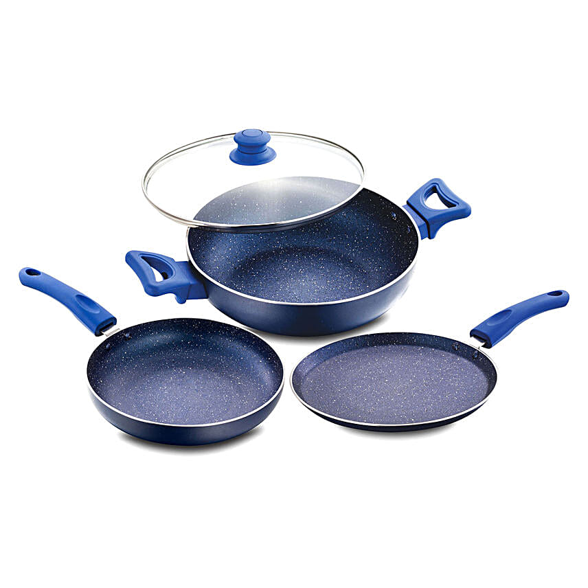 UCOOK Non Stick Aluminium Speckle Finish Cookware Set