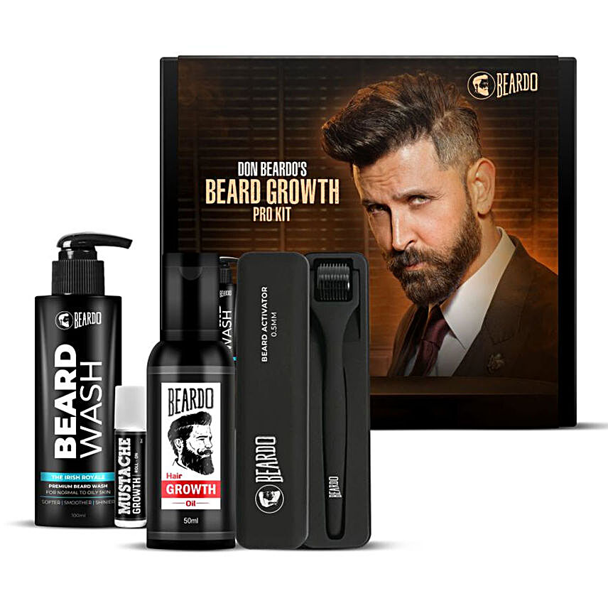 Don Beardos Beard Growth Pro Kit:Send Cosmetics & Spa Hampers