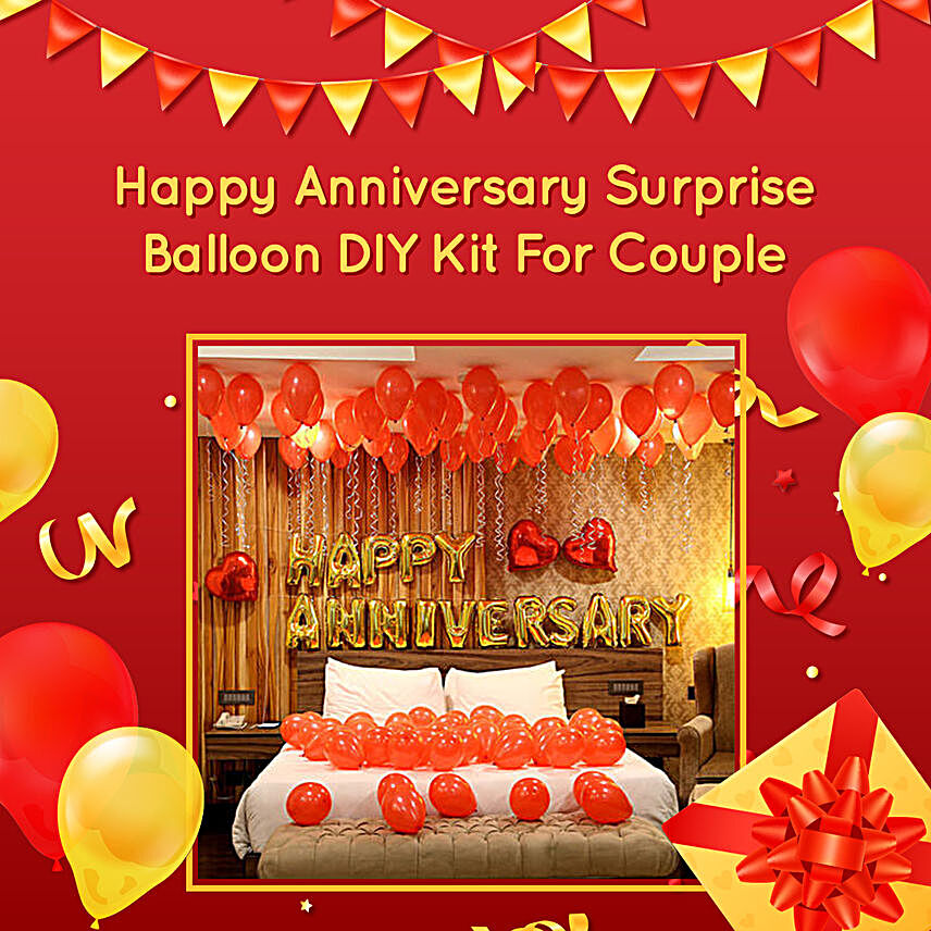 Happy Anniversary Surprise DIY Kit For Couples:Balloon Kits