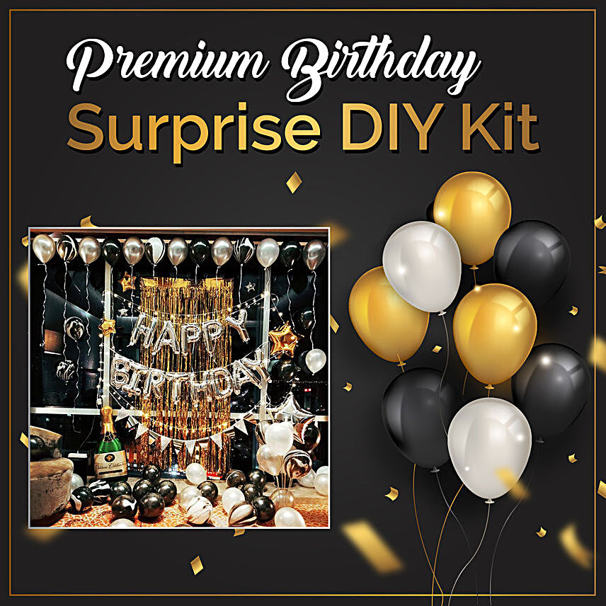Premium Birthday Surprise DIY Balloon Decor Kit:Decorative Balloon Kits
