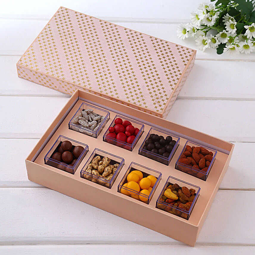 Shakkr Flavoured Dry Fruits & Chocolate Dragees-SDFH2022005:Gift Hampers