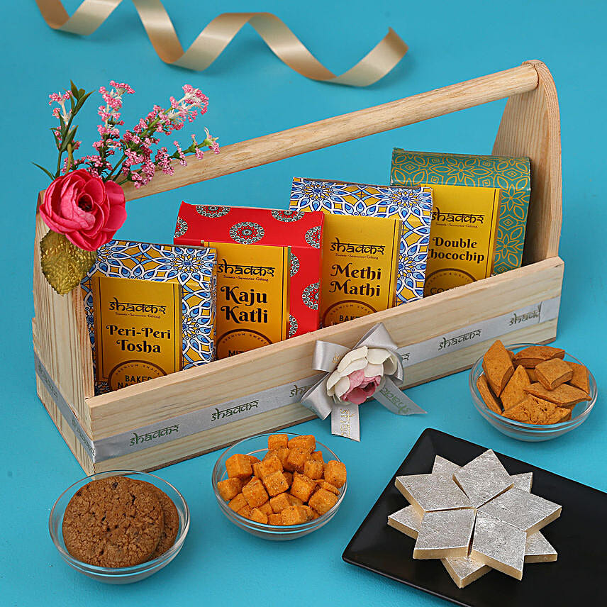 Shakkar Sweet and Savoury Wooden Basket