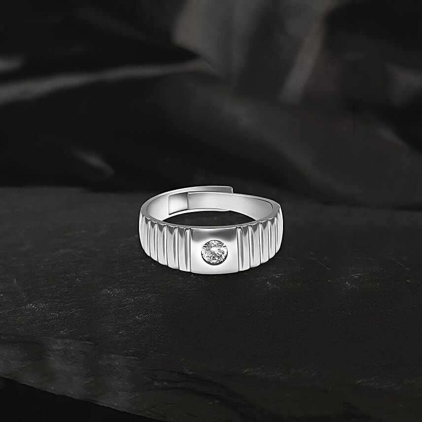 Silver Timeless Zircon Band:Jewellery Gifts