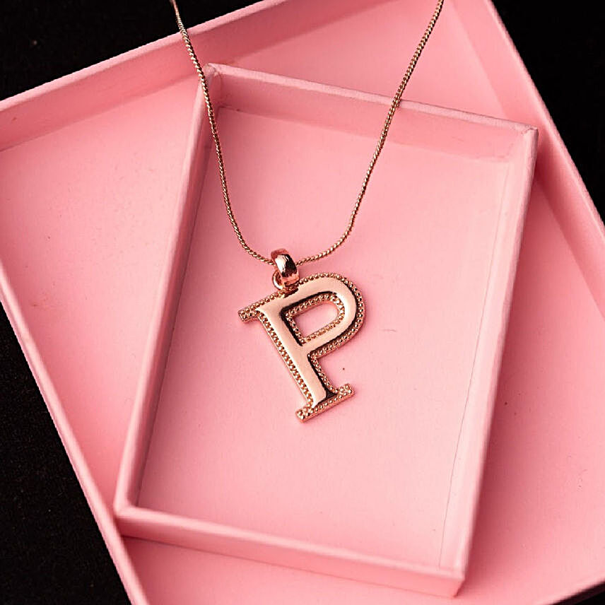 Estele P Charm Initial Pendant For Women:Jewellery Gifts