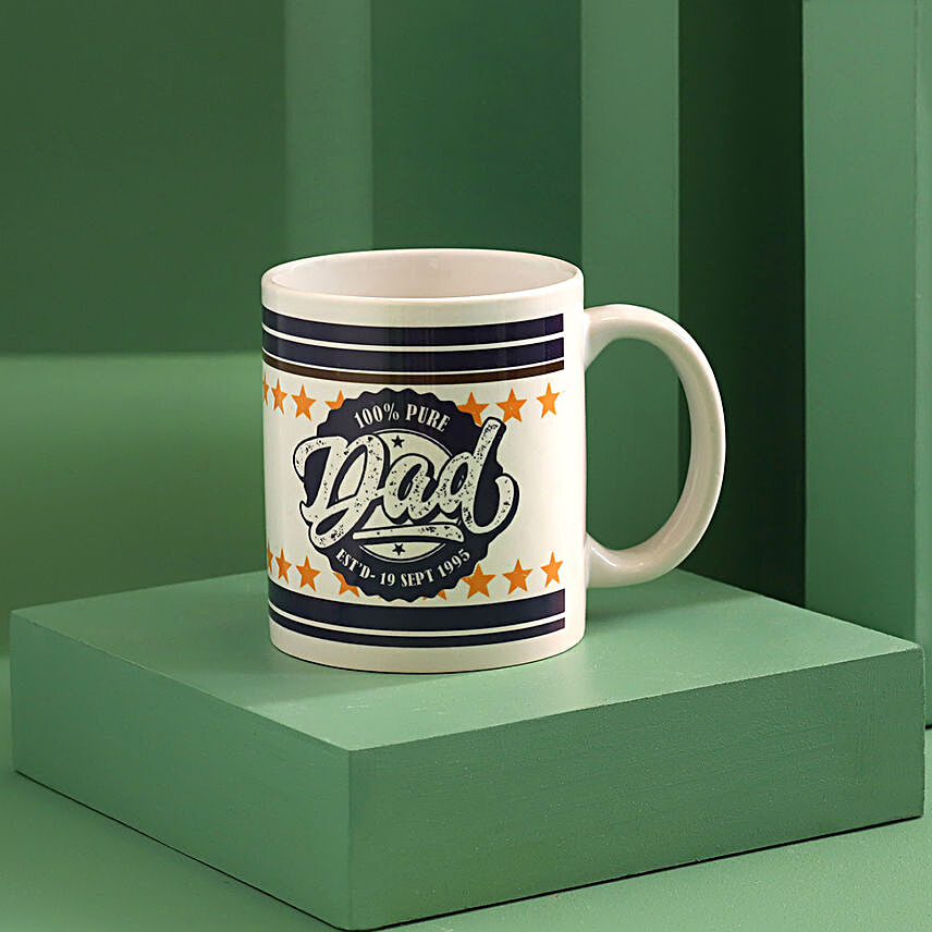 Personalised 100 Pure Dad White Mug