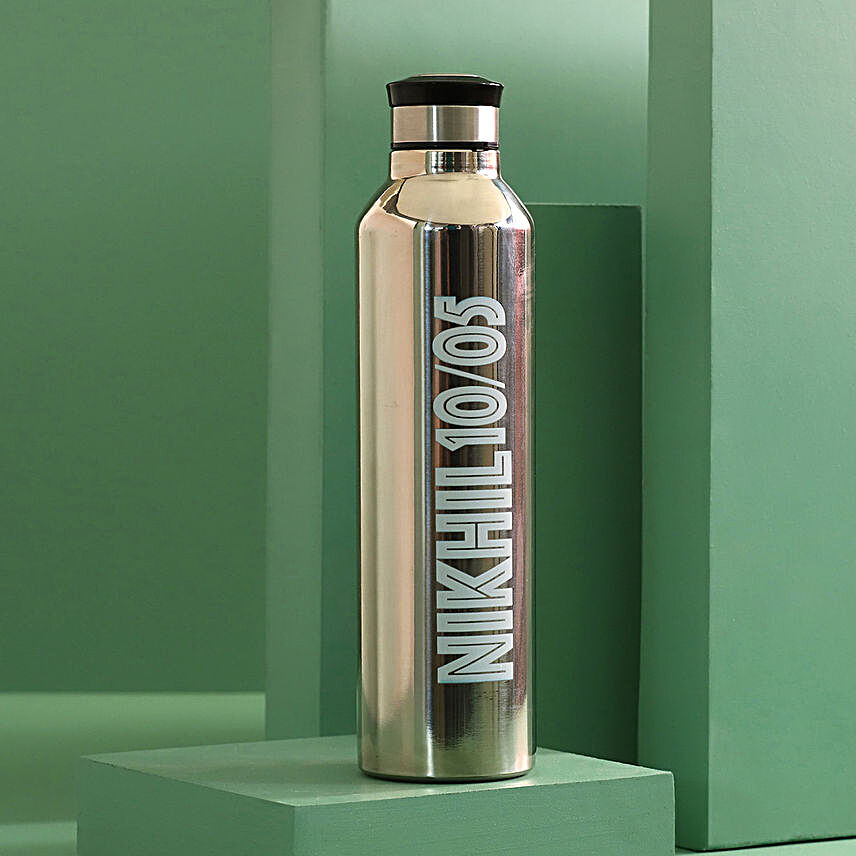 Personalised Silver Bottle For The Bold and Brave