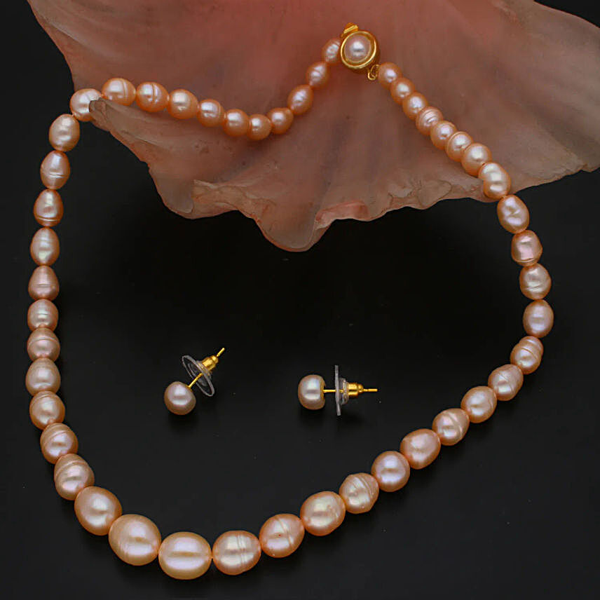 Single Line Graded Pearl Set:Gift Jagdamba Pearls Jewellery