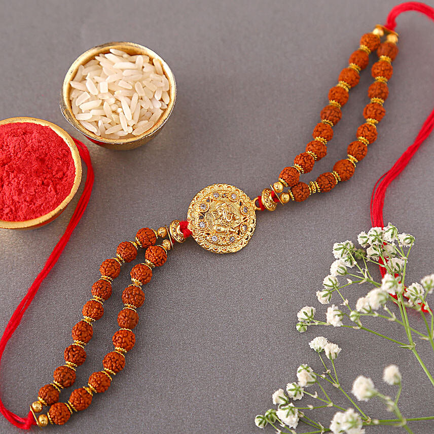 Sneh Fancy Rudraksha Rakhi