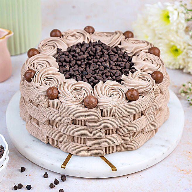 Buy Send Basketweave Design Chocolate Cake Half Kg Online Ferns N Petals