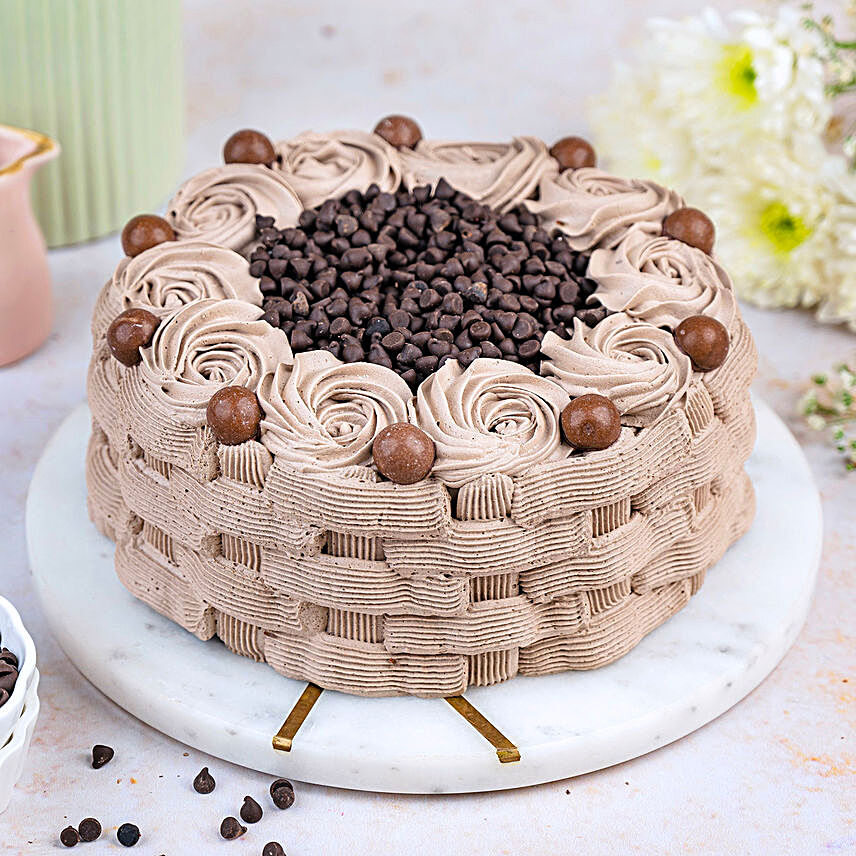 Basketweave Design Chocolate Cake:Artistic Designer Cakes