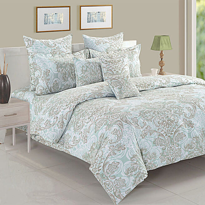 Buy/Send Swayam 160 TC Motifs Print Cotton Double Bedsheet and