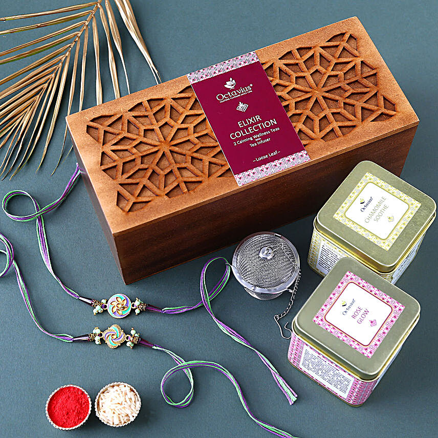 Sneh Meenakari Beads Rakhi Set Octavious Tea