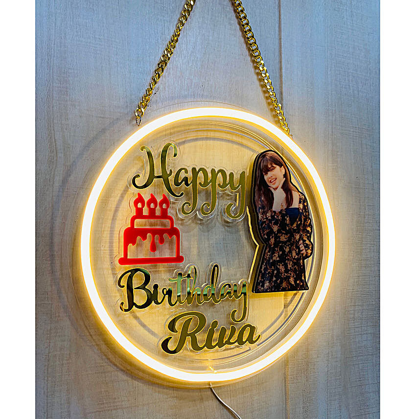 Buy/Send Personalised Happy Birthday LED Wall Hanging Online- FNP