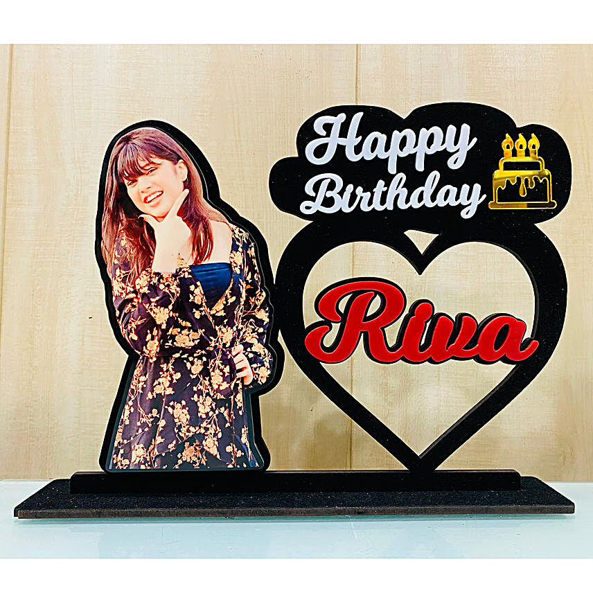 Happy Birthday Personalised Photo Cutout Table Top