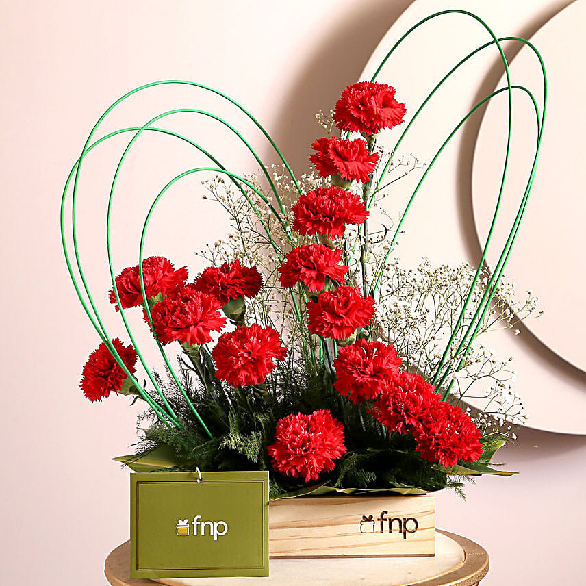 Passion Of Love Carnations Arrangement