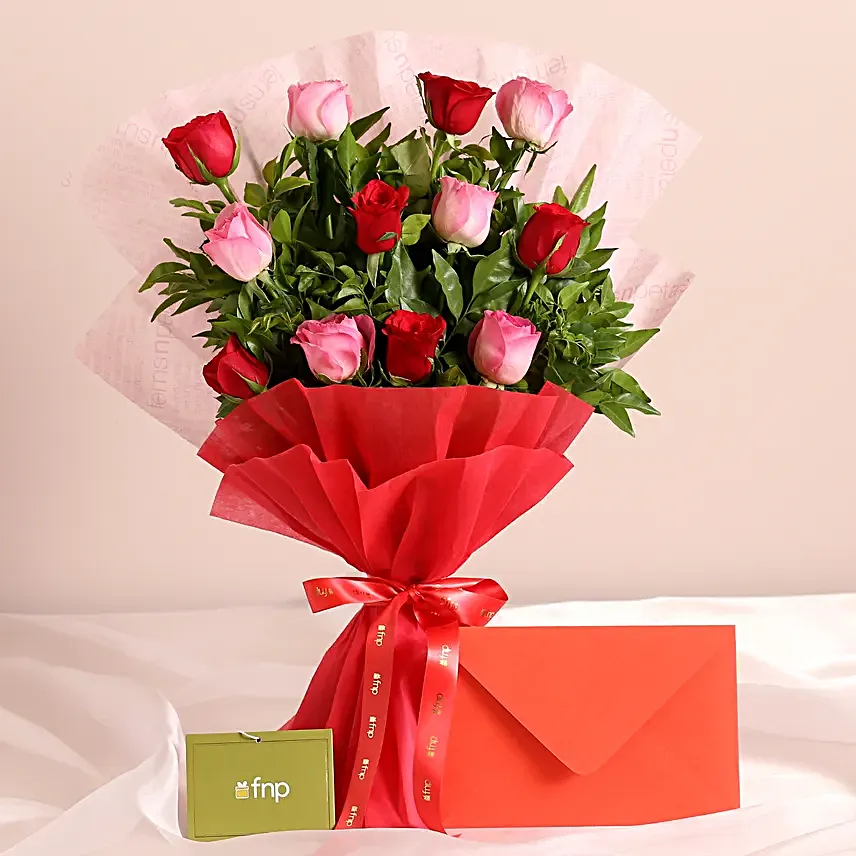 Joyful Times Roses Bouquet Greeting Card