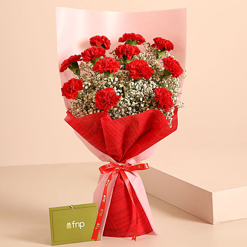 Love Affair Carnations Bouquet:Birthday Flowers for Wife