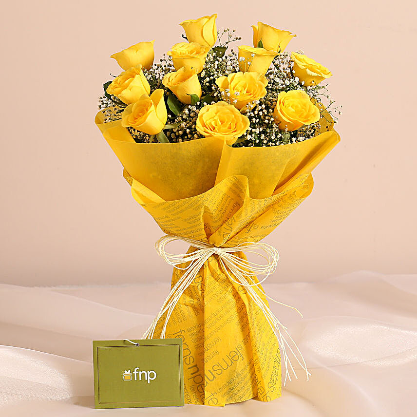 Sunshine Delivered Roses Bouquet:Send Flowers to Delhi