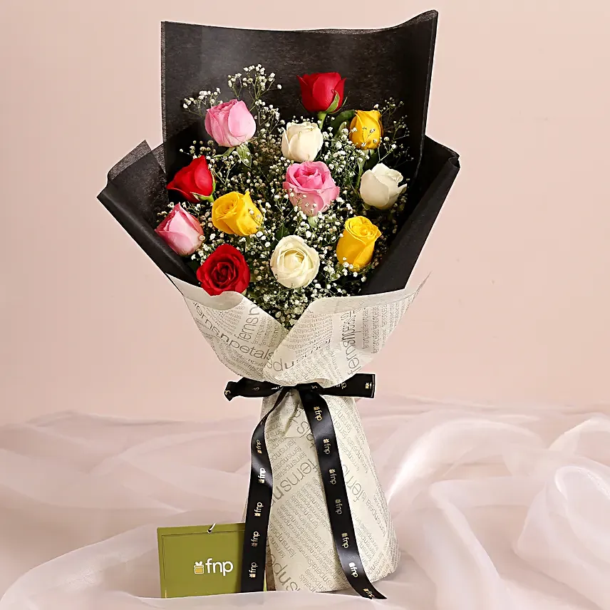Young Love Colourful Bouquet:Magnificent Rose Bouquets