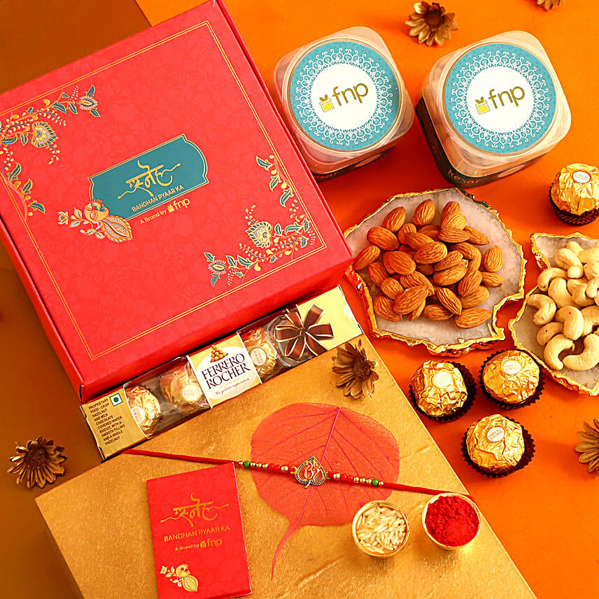 Sneh Beetal Leaf Om Rakhi N Treats Hamper