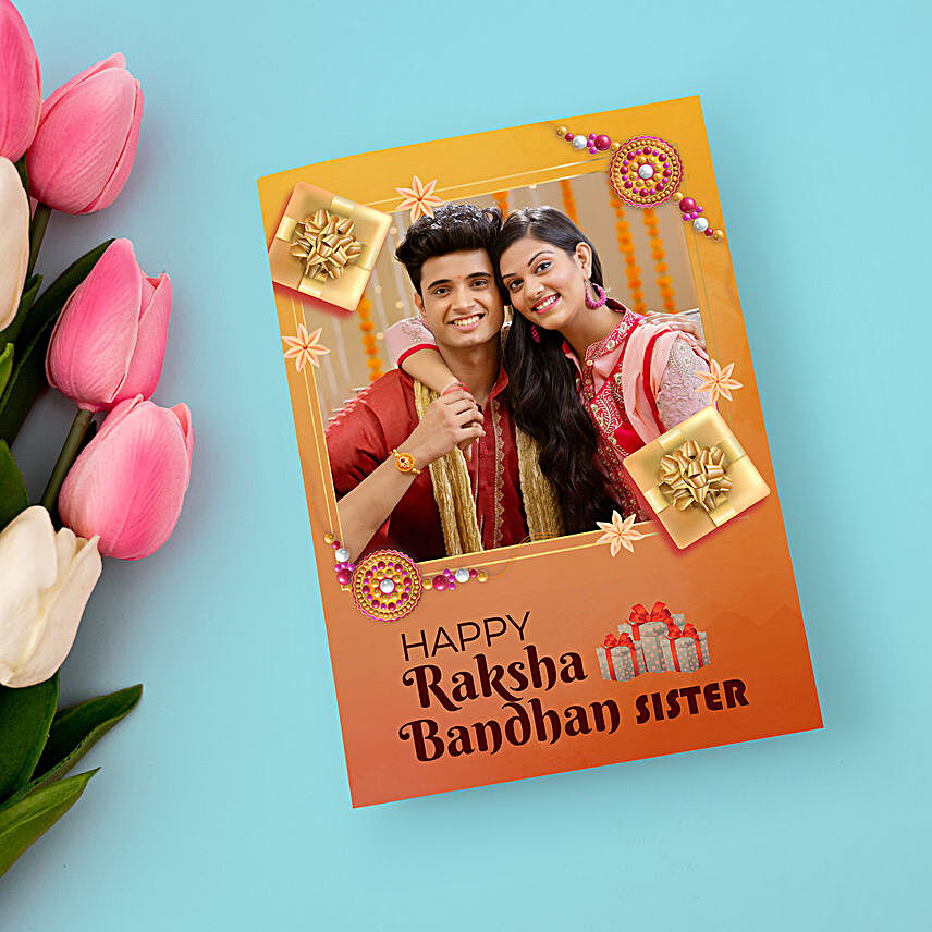 Happy Rakhi Personalised Greeting Card For Sister