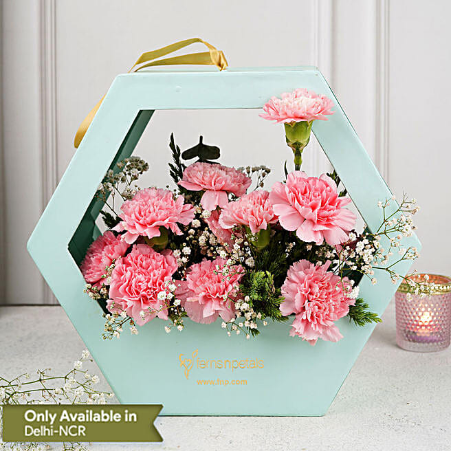 Buy/Send Sweet Pink Carnations Arrangement Online Ferns N Petals