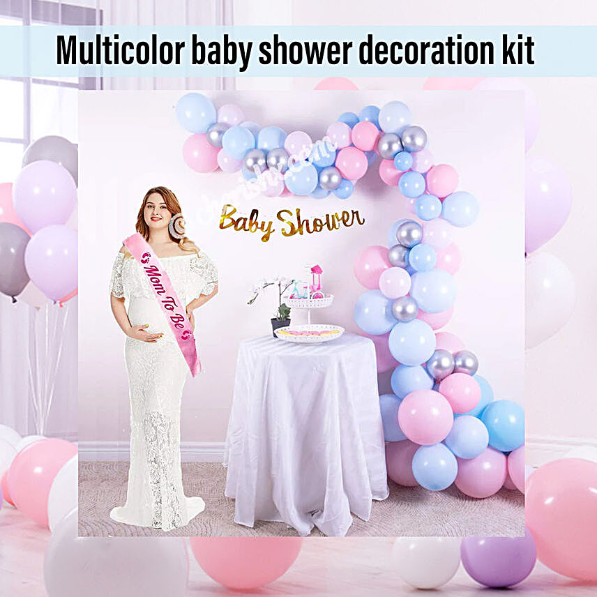 Multicoloured Baby Shower Balloons Diy Kit