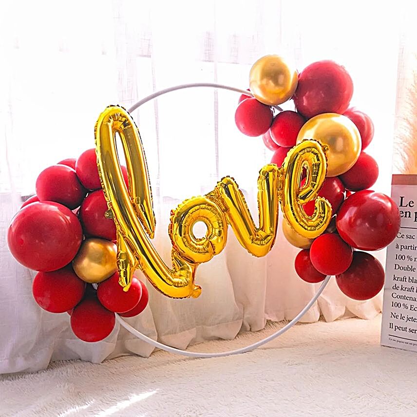 Cursive Love Balloon Ring:Room Decoration Ideas