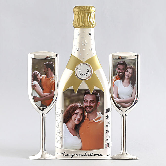 Buy/Send Personalised Wine Glass Bottle Photo Frame Online- FNP