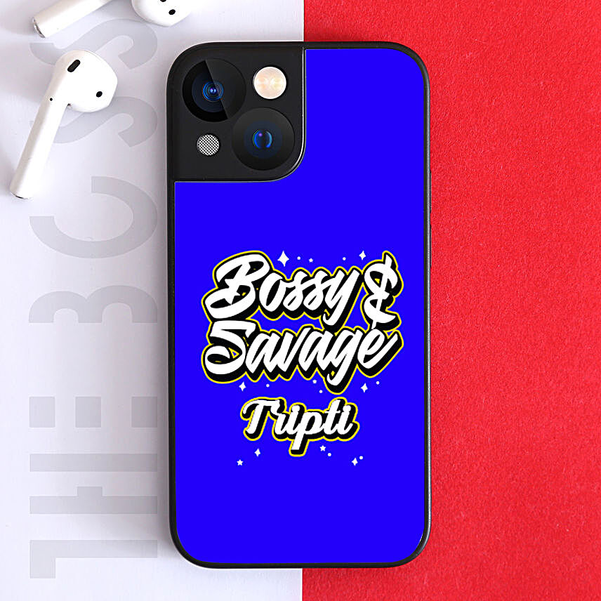 Personalised Bossy N Savage iPhone 13 Mini Cover