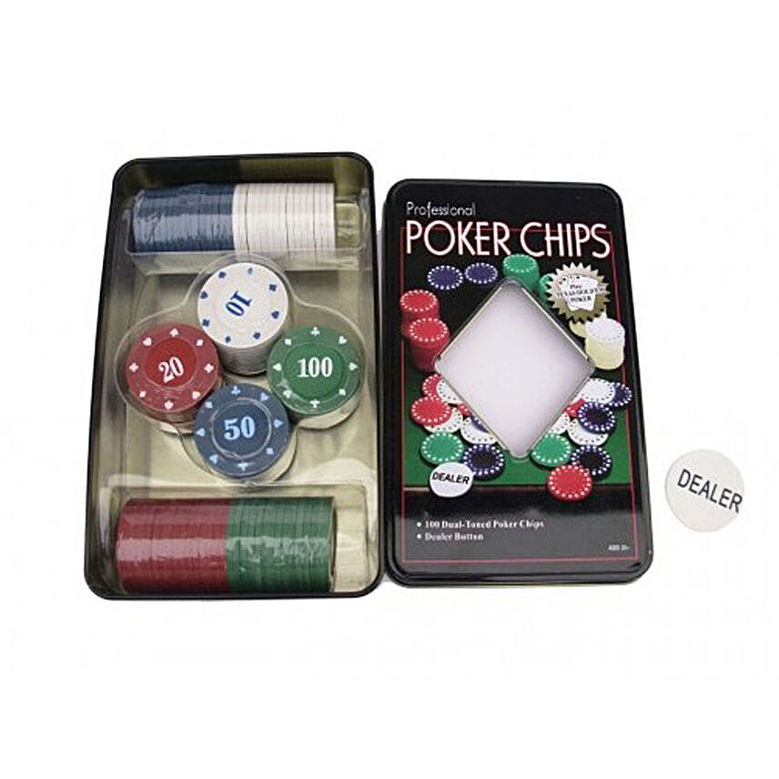 Poker Chips Playing Set 100 Pcs